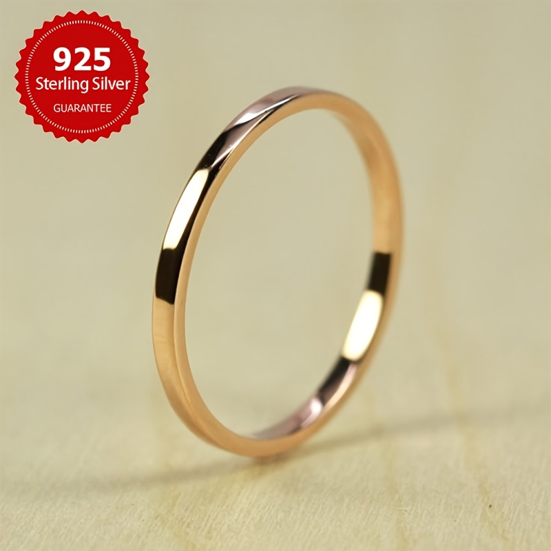 Thin s925 Sterling Silver Minimalist Ring for Women
